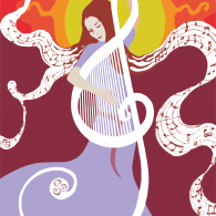 "Solsticio Folk, 2014". Cartel para concurso Solsticio Folk (Guadalajara)