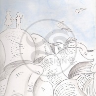 Boceto "Feria del libro de Guadalajara, 2014". Cartel para el Concurso de carteles Arriversos (Guadalajara)