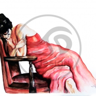 Mujer de rojo