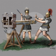 Escorpión (Scorpio) y artilleros romanos de época republicana (Teruel)
